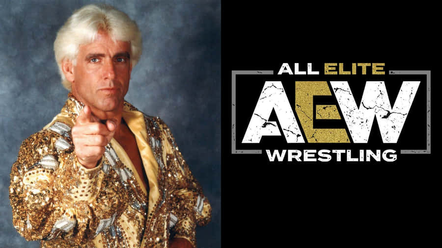 Ric Flair, Wrestling Legend In Action Wallpaper