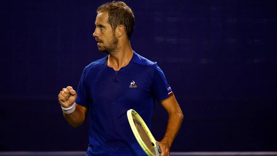 Richard Gasquet Doing Fist Pump Wallpaper