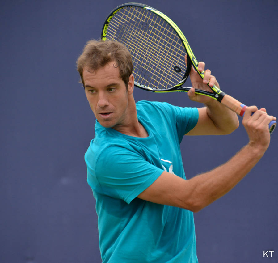 Richard Gasquet Holding Racket Wallpaper