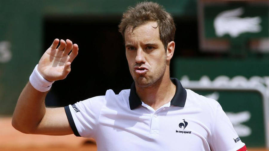 Richard Gasquet Waving Pouting Wallpaper