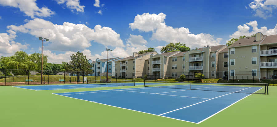 Richmond Apartment Complex Tennis Court Wallpaper