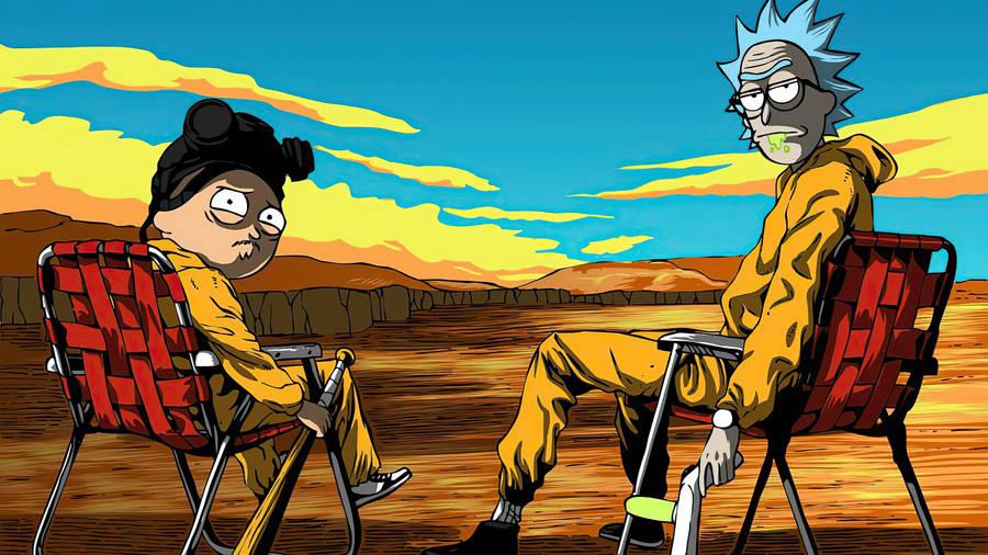 Rick And Morty Stoner Breaking Bad-inspired Wallpaper