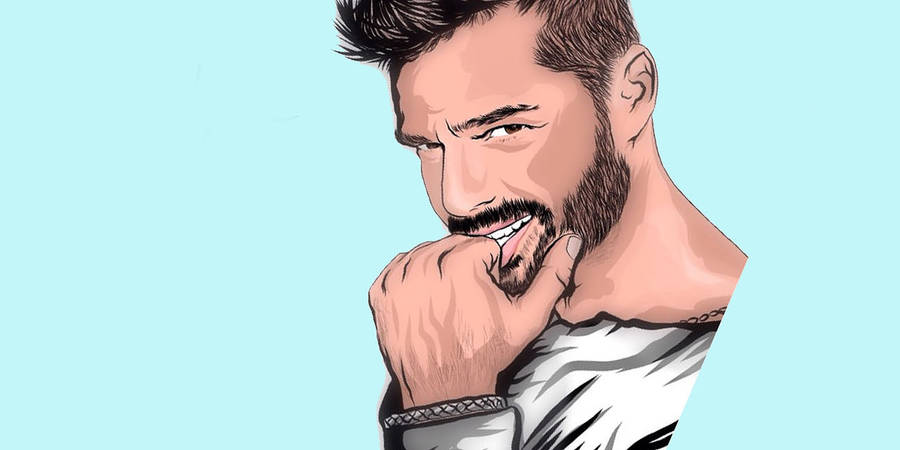 Ricky Martin Illustration Wallpaper