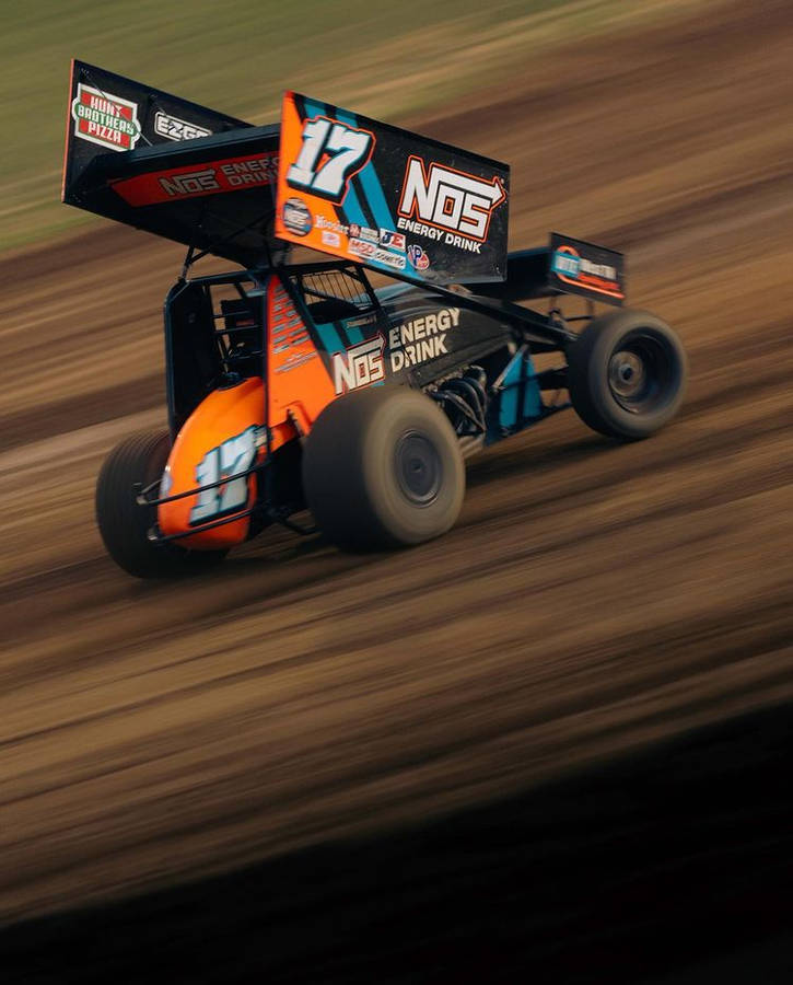 Ricky Stenhouse Jr. Driving Sprint Car Wallpaper