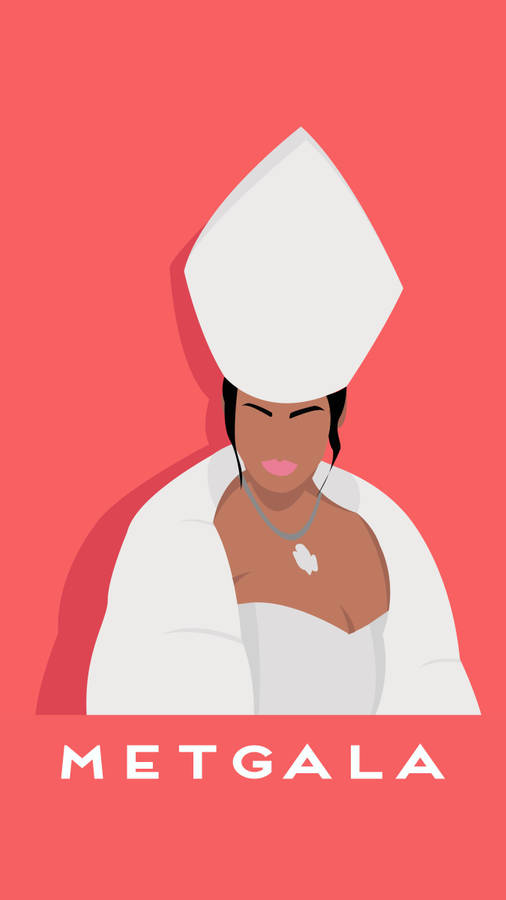 Rihanna Met Gala Vector Art Wallpaper