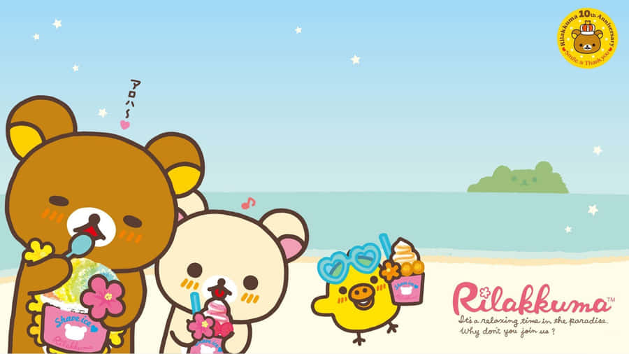 Rilakkuma Laptop Summer Ice Cream Wallpaper
