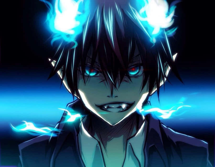 Rin Okumura In His Full Demon Form Wallpaper