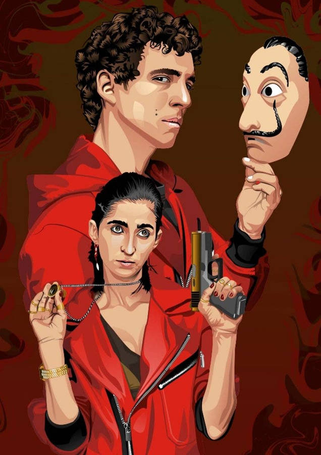 Rio And Nairobi Money Heist Wallpaper