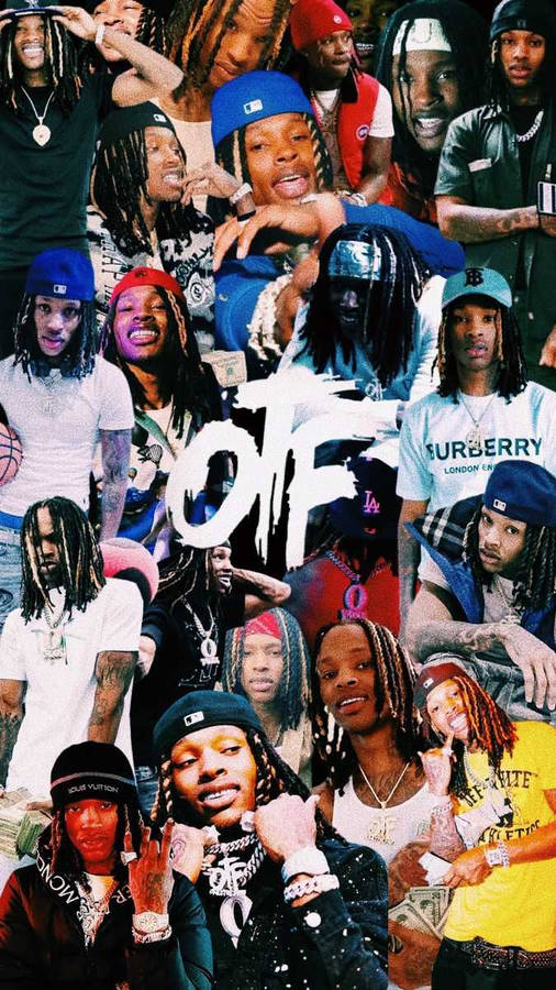 Rip King Von Otf Collage Wallpaper