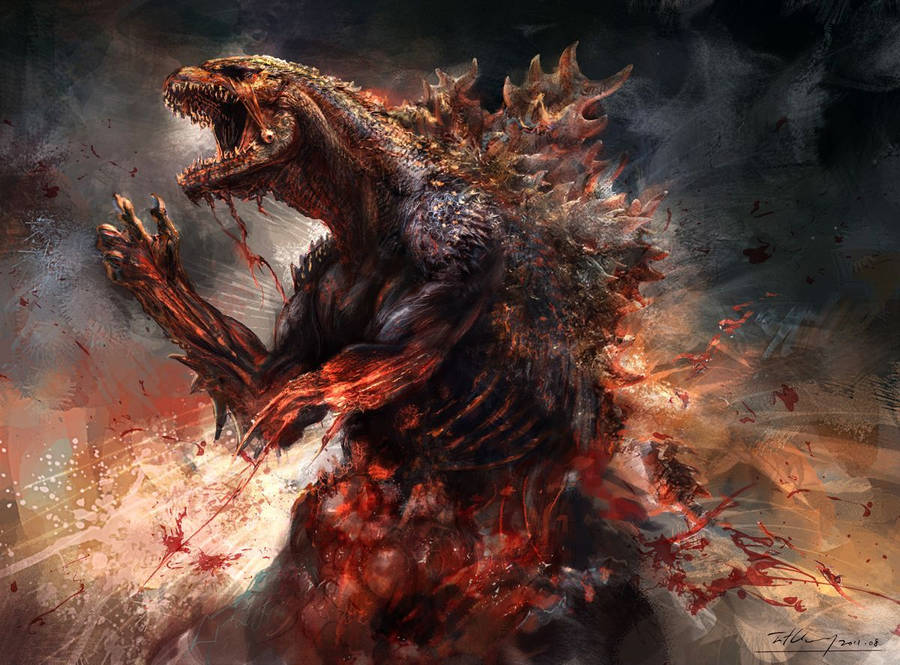 Ripped Monster Godzilla Wallpaper