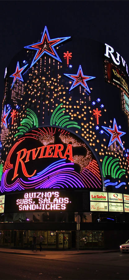 Riviera Hotel Las Vegas Night Wallpaper