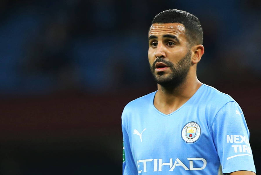 Riyad Mahrez Staring Ahead Wallpaper