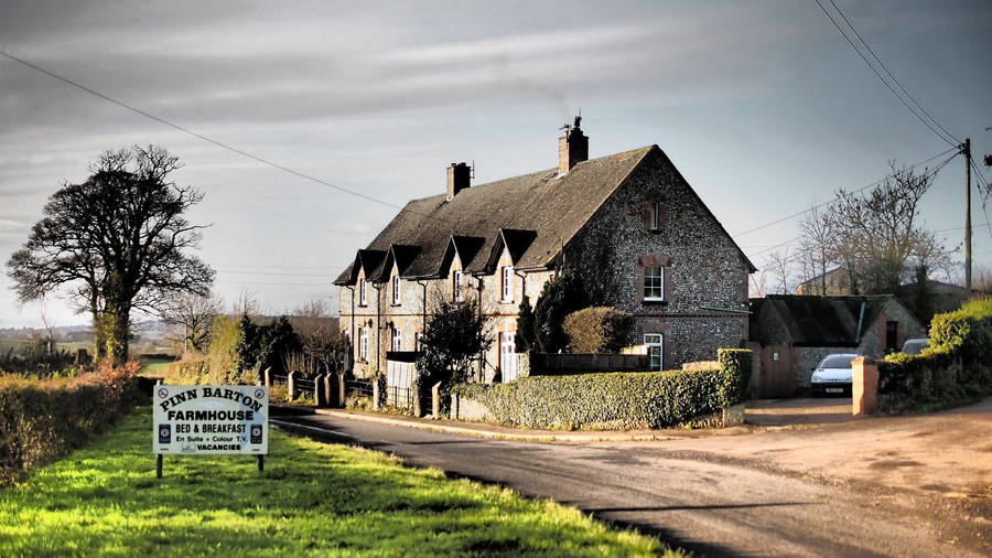 Roadside Stone House Wallpaper