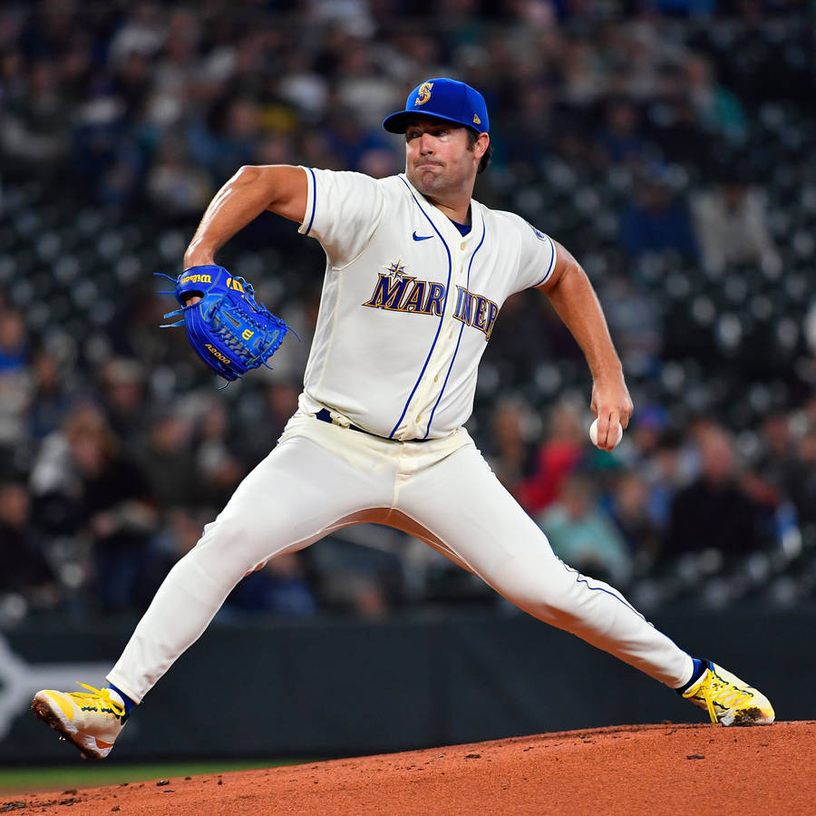 Robbie Ray Pitching With Open Legs Wallpaper