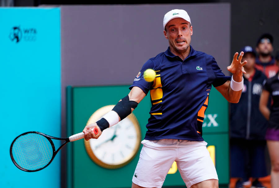 Roberto Bautista Agut In Match Position Wallpaper