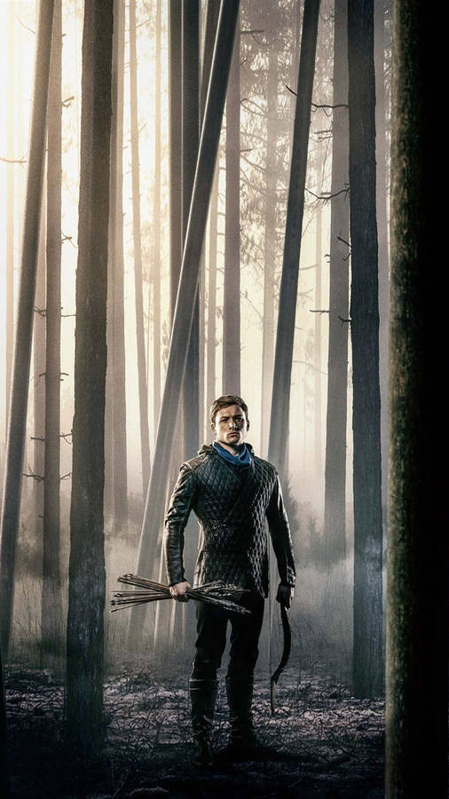 Robin Hood 2018 Standing In Forest Wallpaper
