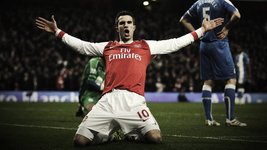 Robin Van Persie Of Arsenal Fc Wallpaper