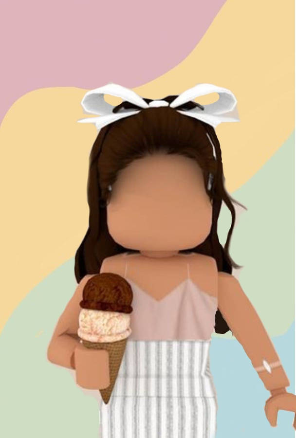 Roblox Girl And Ice Cream Wallpaper