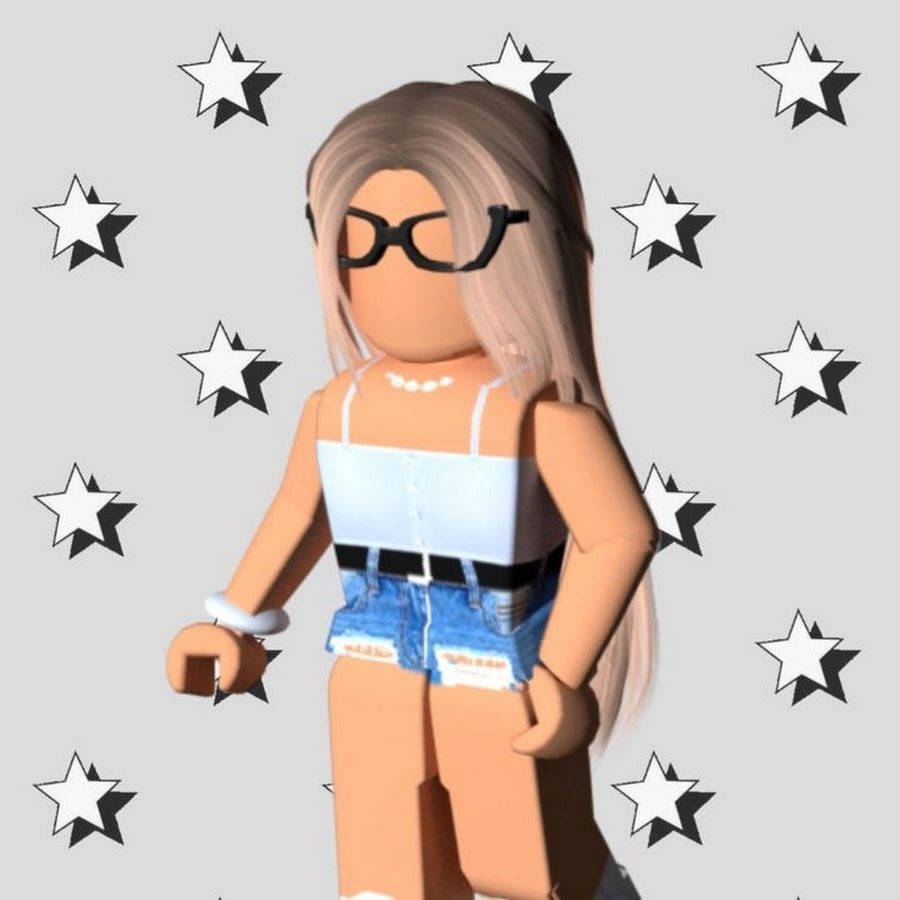 Roblox Girl With Black Glasses Wallpaper
