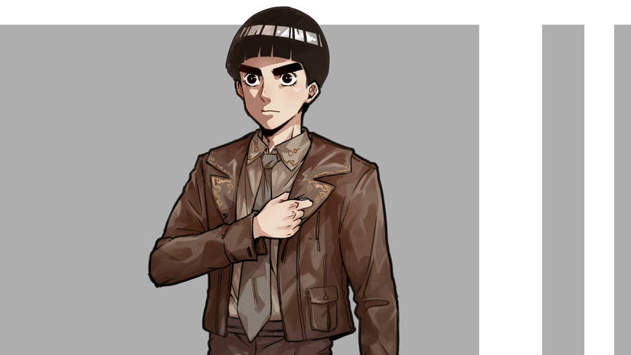 Rock Lee In Brown Suit Wallpaper