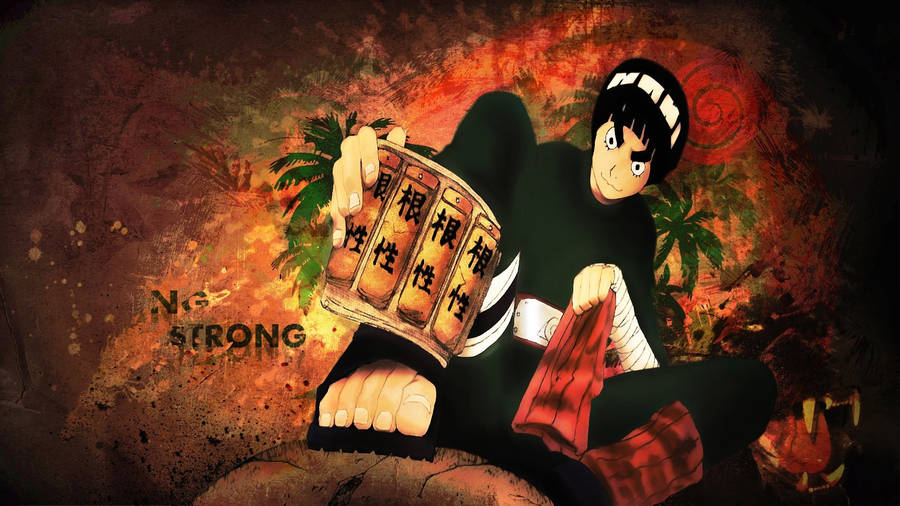 Rock Lee Wooden Badge Wallpaper