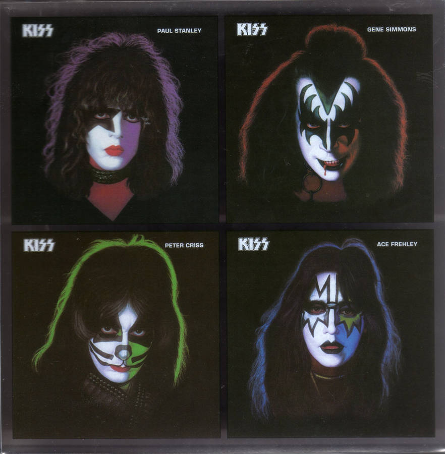 Rock Legends: The Iconic Kiss Band Members Wallpaper