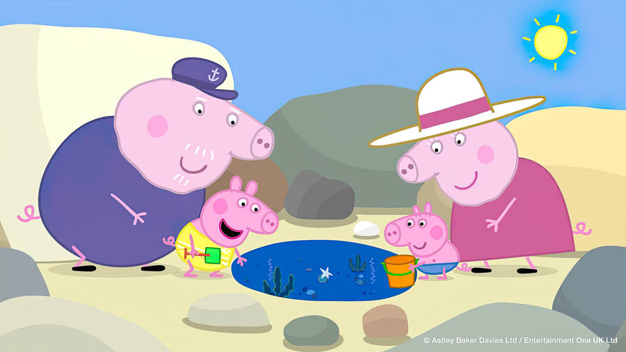 Rock Pool Peppa Pig Tablet Wallpaper