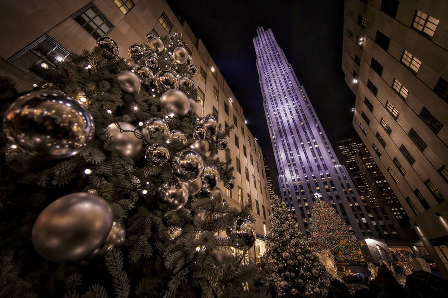 Rockefeller Center Worm's Eye View Wallpaper