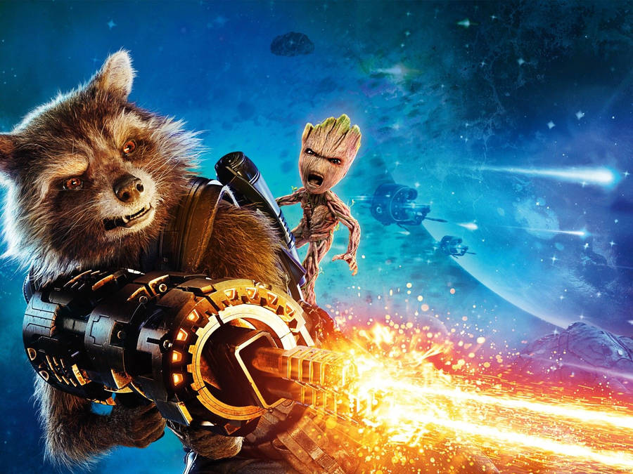 Rocket And Groot Guardians Of The Galaxy Wallpaper