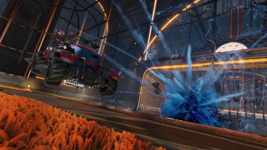 Rocket League Blue Explosion 1920x1080 Wallpaper