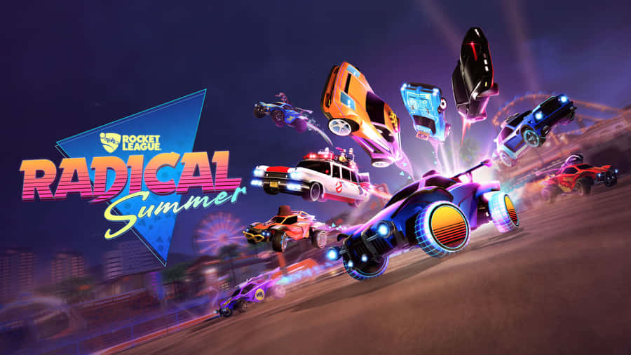 Rocket League Radical Summer Art Wallpaper