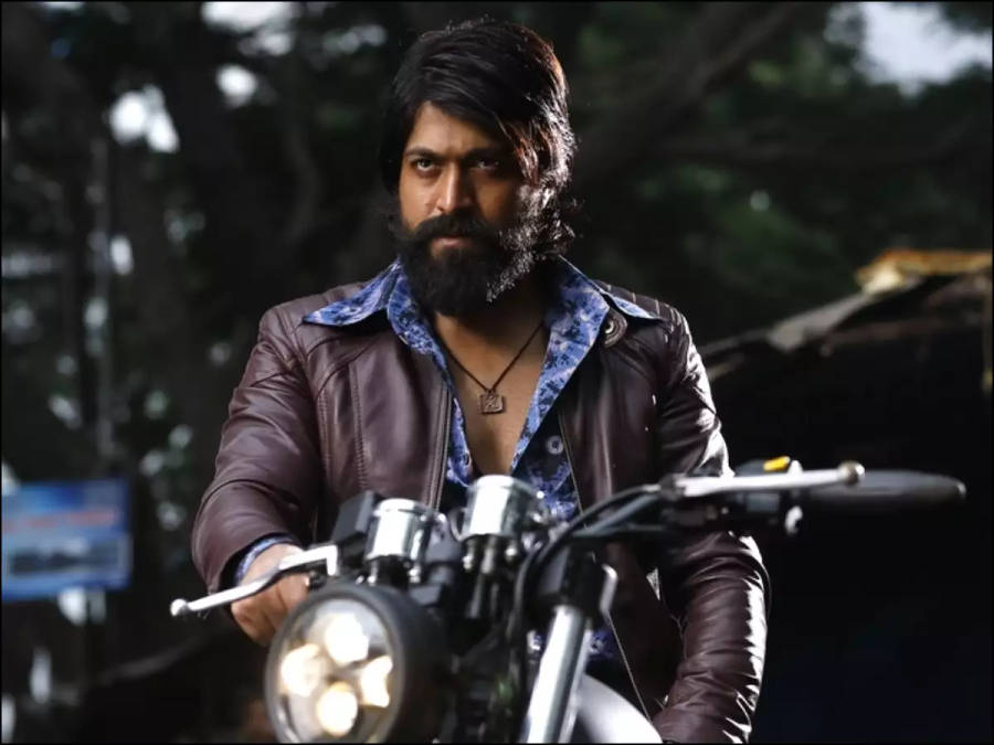 Rocking Star Yash Motorcycle Wallpaper