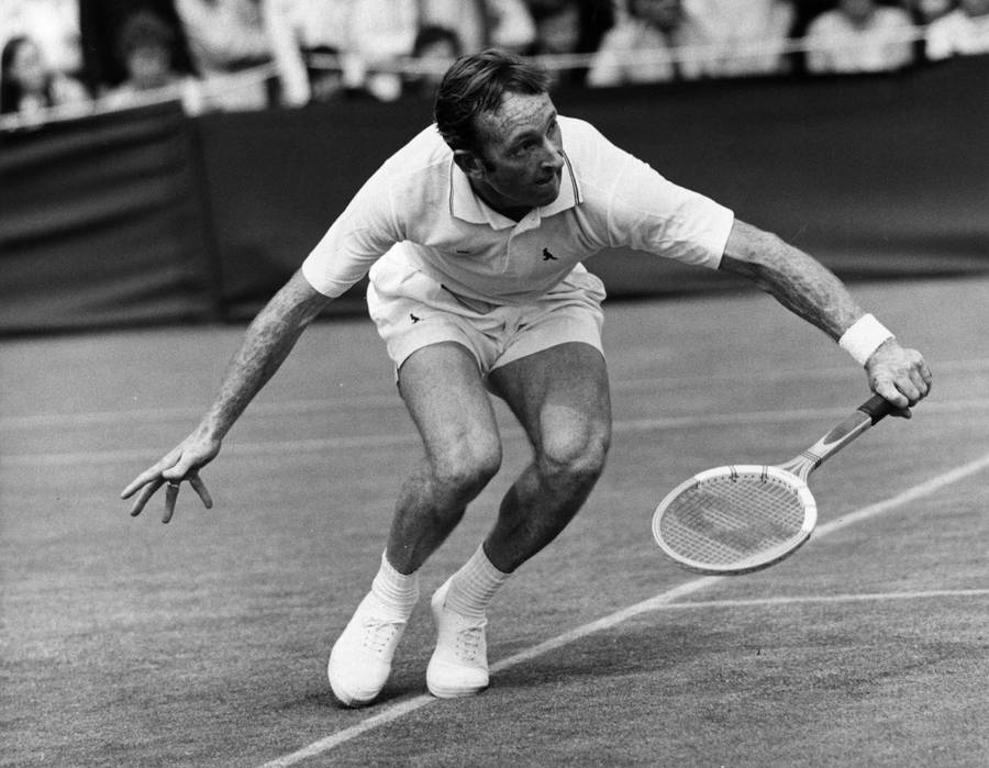 Rod Laver Ball Receiving Pose Wallpaper