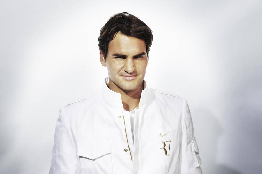 Roger Federer Wimbledon Tennis Outfit Wallpaper