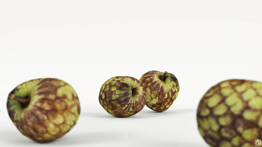 Rolling Over Cherimoya Fruits Wallpaper