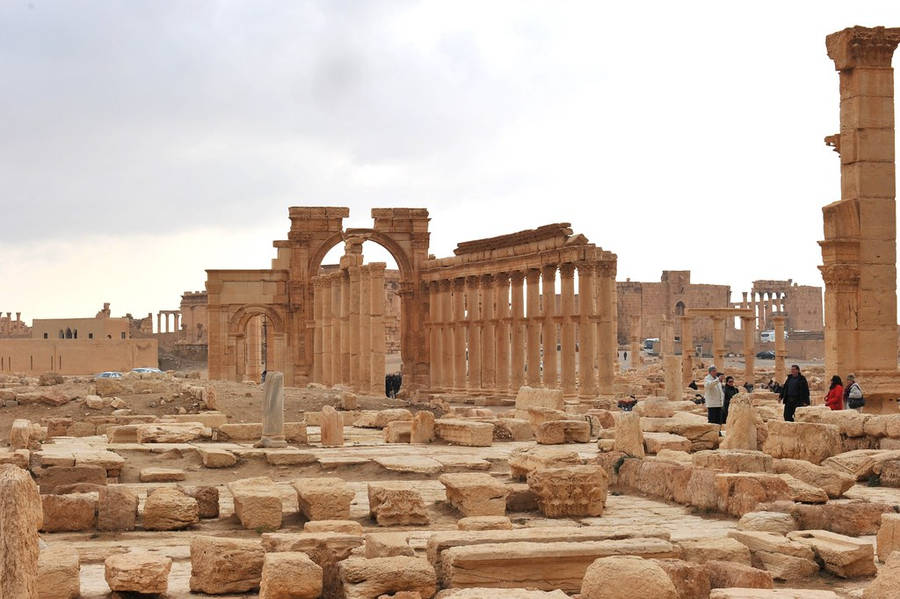 Roman Amphitheater, Palmyra, Syria Wallpaper