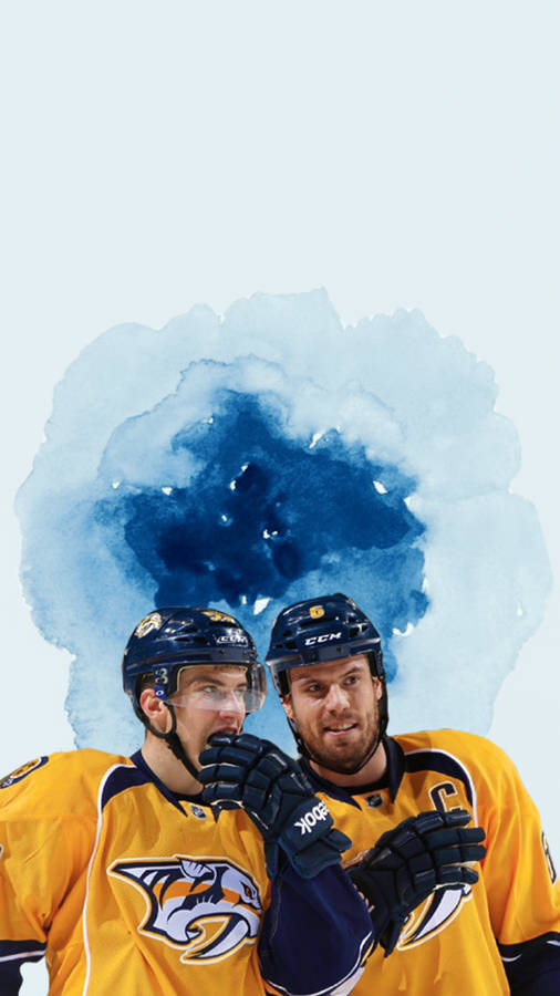 Roman Josi And James Neal On Ice Wallpaper