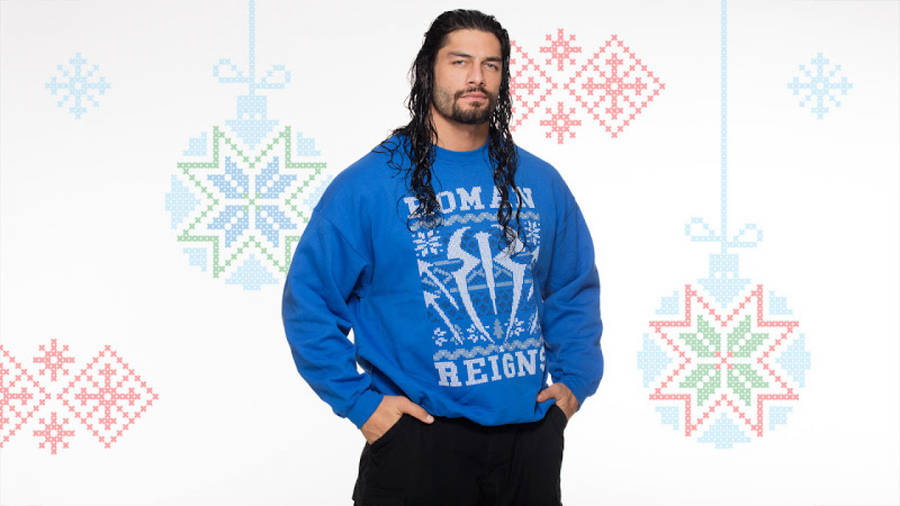 Roman Reigns Christmas Background Wallpaper