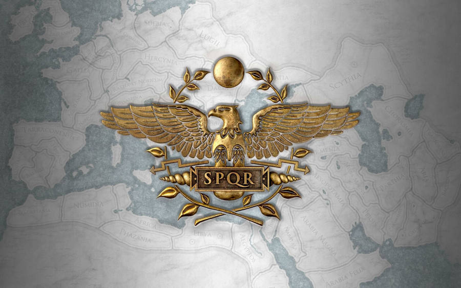 Rome: Total War Golden Spqr Logo Wallpaper