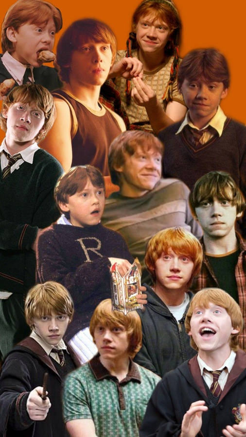 Ron Weasley Collage Artwork Wallpaper