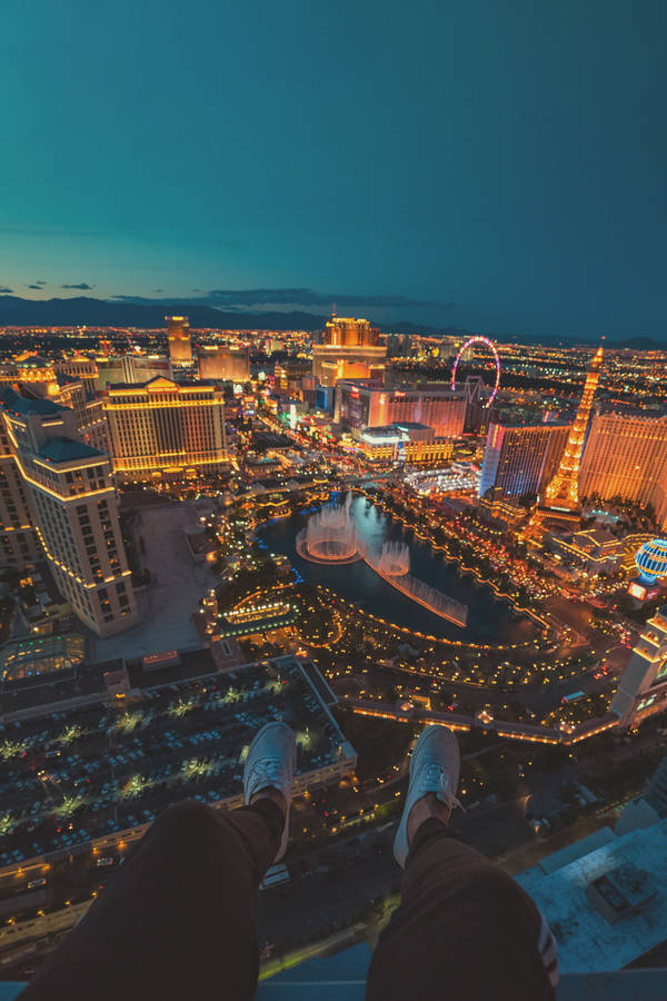 Rooftop Las Vegas Night Wallpaper