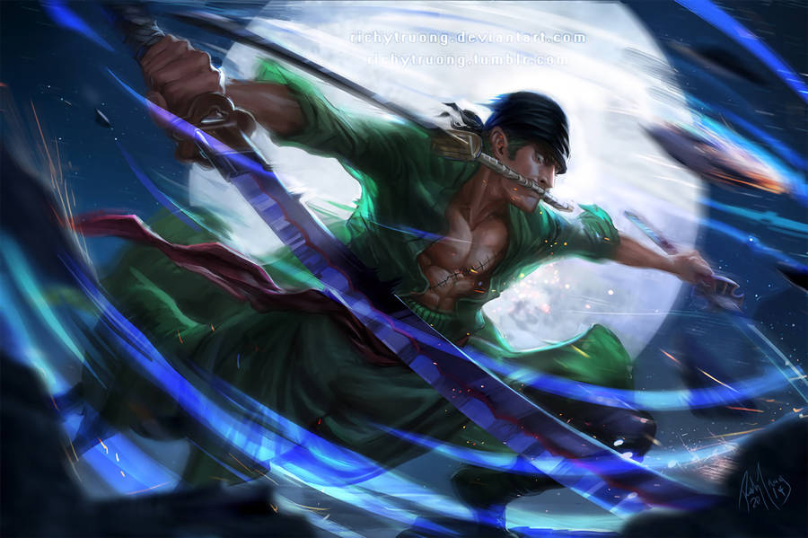 Roronoa Zoro Three Swords Wallpaper