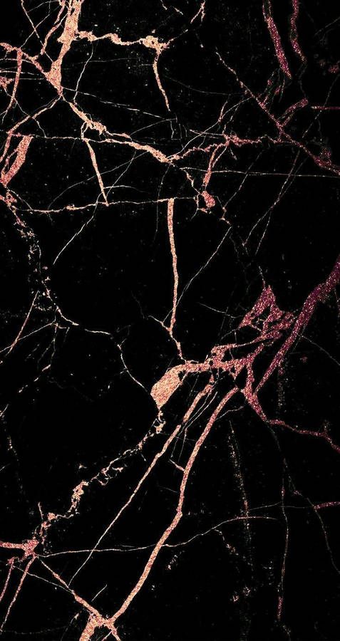 Rose Gold And Black Marble Iphone Wallpaper