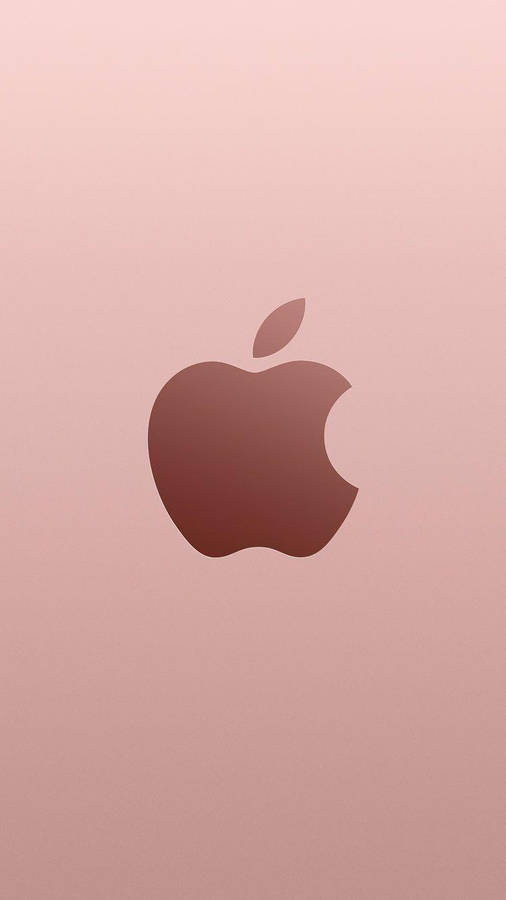 Rose Gold Apple Logo Iphone Se Wallpaper