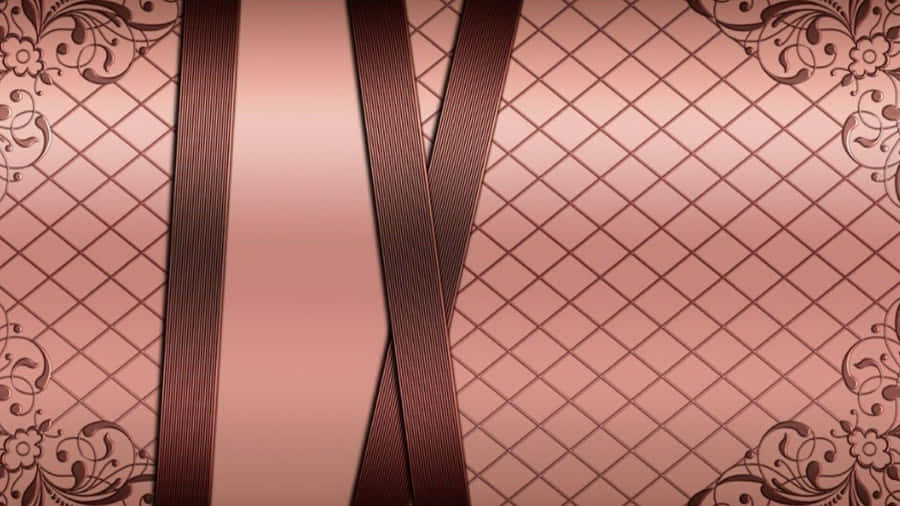 Rose Gold Desktop With Straps And Nets Wallpaper
