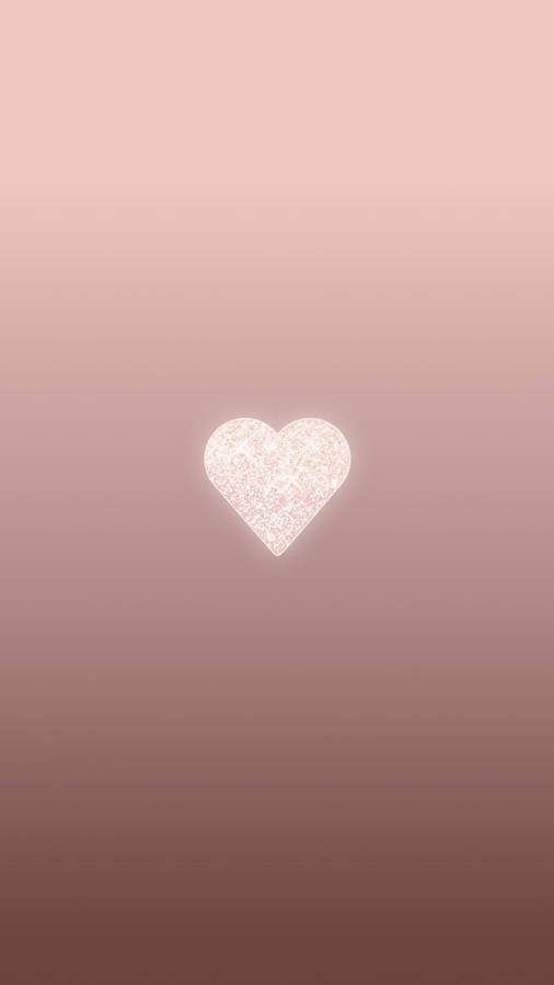 Rose Gold Ipad Glittery Heart Wallpaper