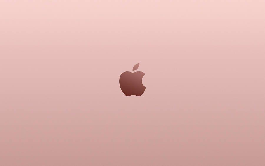 Rose Gold Iphone Logo Aesthetic Mac Wallpaper