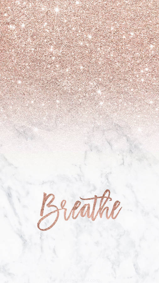 Rose Gold Marble Inspirational Wallpaper Wallpaper