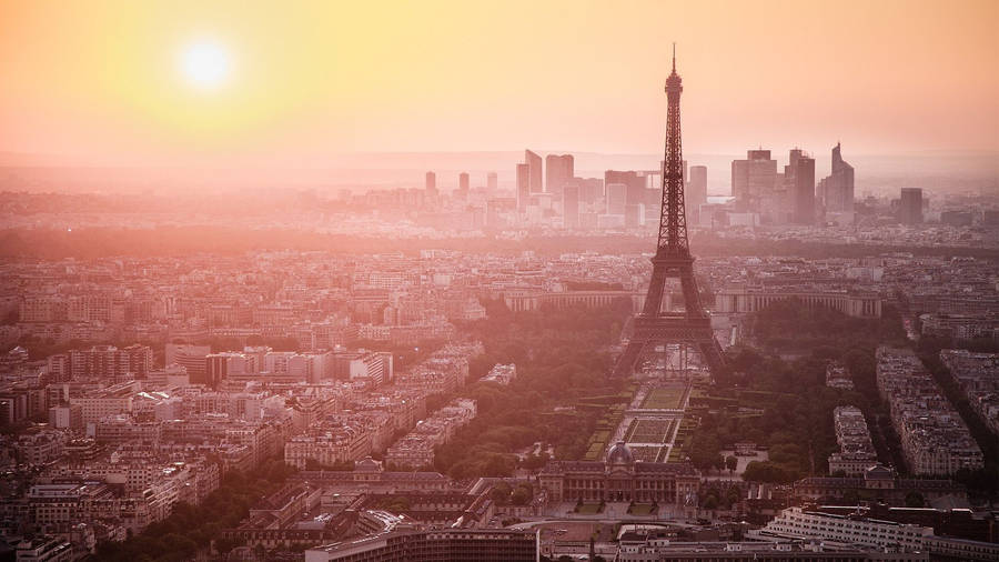 Rosy Sky Paris Hd Wallpaper