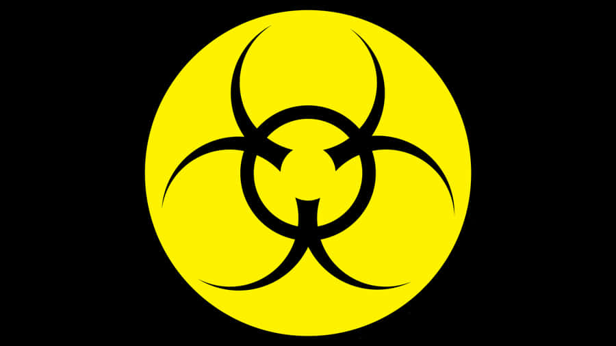 Round Toxic Biohazard Symbol Wallpaper
